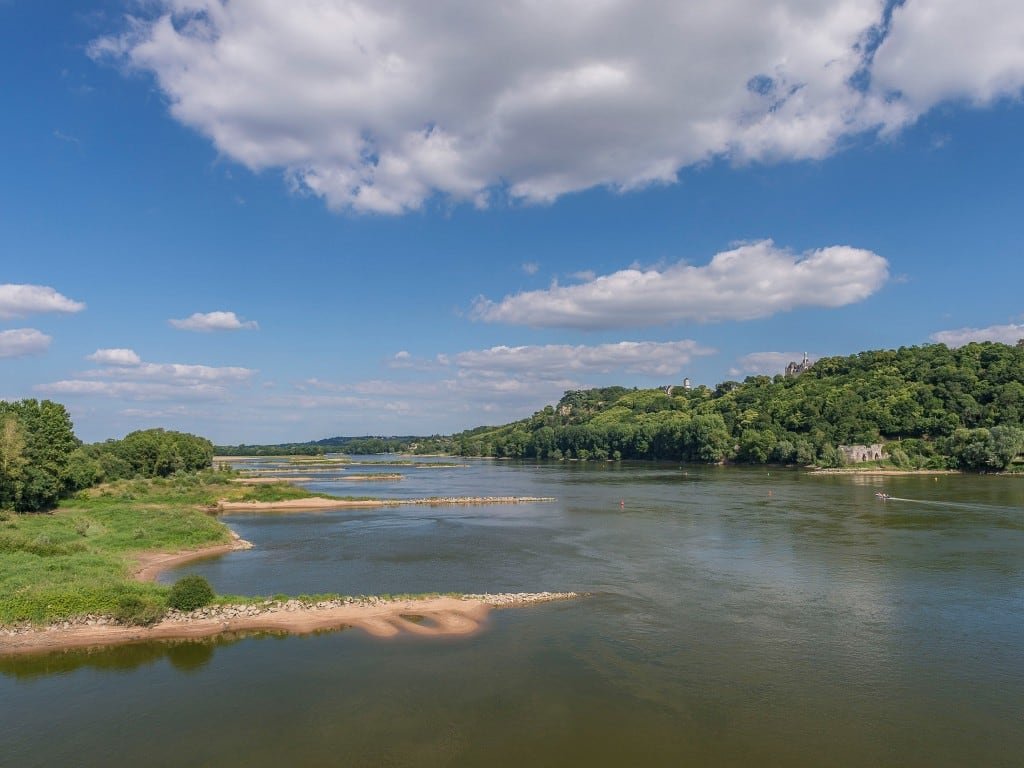 Aerial shot of La Loire – Secteur Saint-Agnan,  Saint-Agnan 71, France