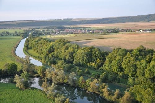 Aerial shot of La Meuse sauvage – Secteur Sivry sur Meuse,  Sivry sur Meuse, France
