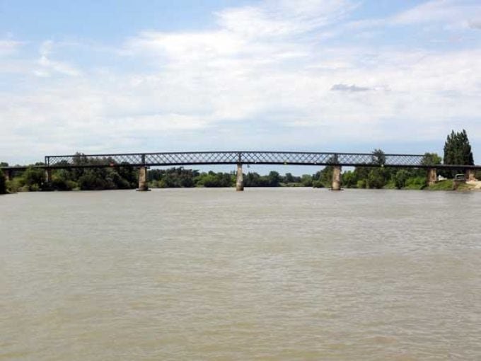 Aerial shot of La Garonne,  La Garonne, France