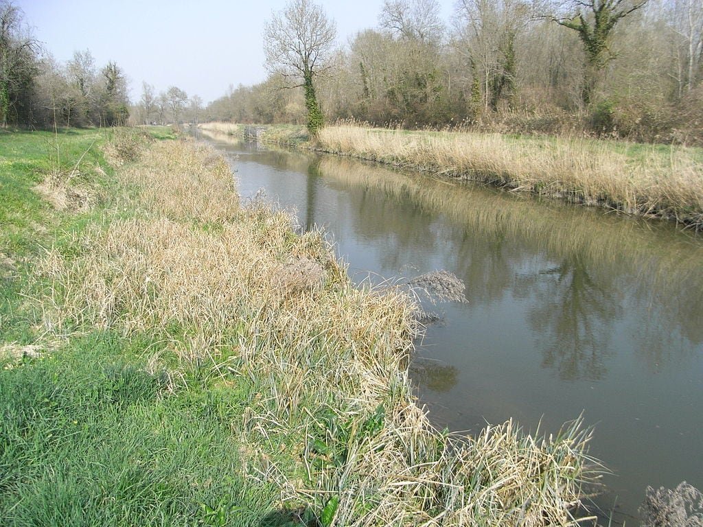 Aerial shot of Le Canal Charente / Seudre,  Rochefort, France