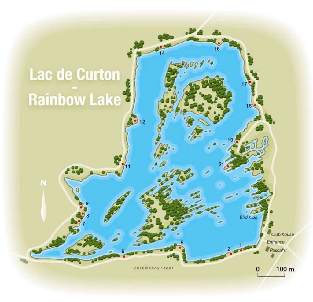 Map of Lac de Curton, Hostens France