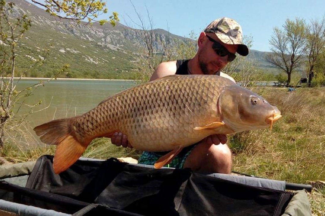 mario with large carp