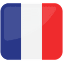 Flag of France with blue, white, red stripes.