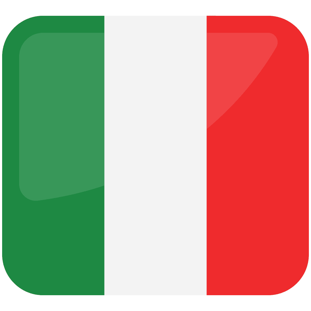 Icon of the Italian flag illustration.
