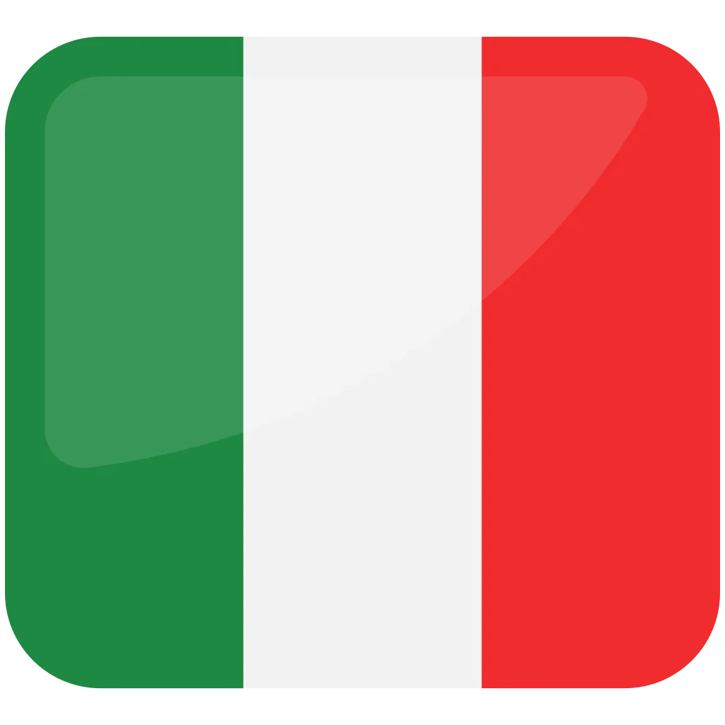 Icon of the Italian flag illustration.